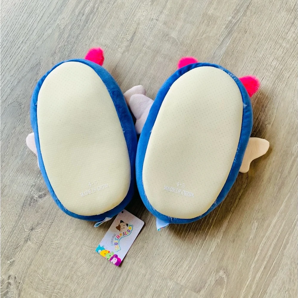 NWT📚 Squishmallows Butterfly Slippers Big Girl 4/5